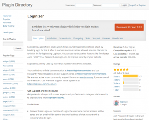 WordPress Sicherheit Login Versuche begrenzen Plugin Loginizer